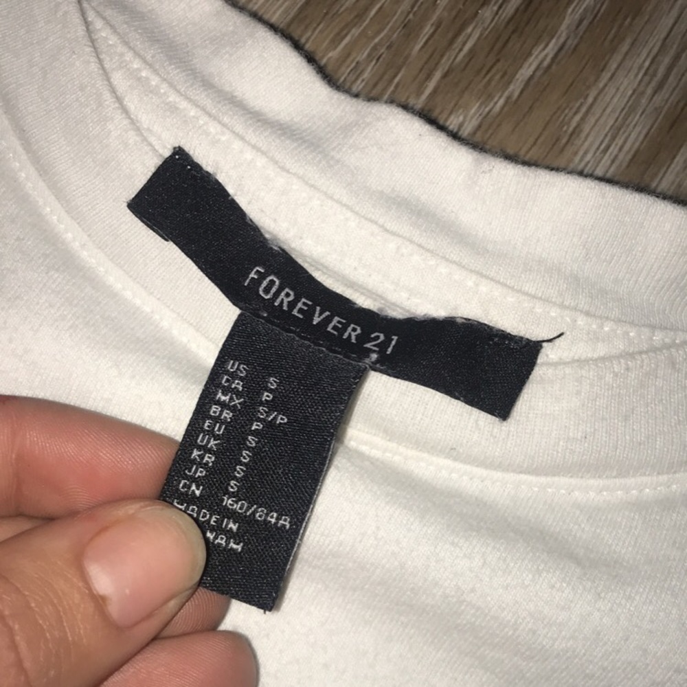 White Ruffle Tee - Picture 3 of 3